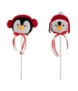 Christmas Carousel Collection - 15"L SOFT FABRIC PENGUIN HEAD PICK - SET OF 2