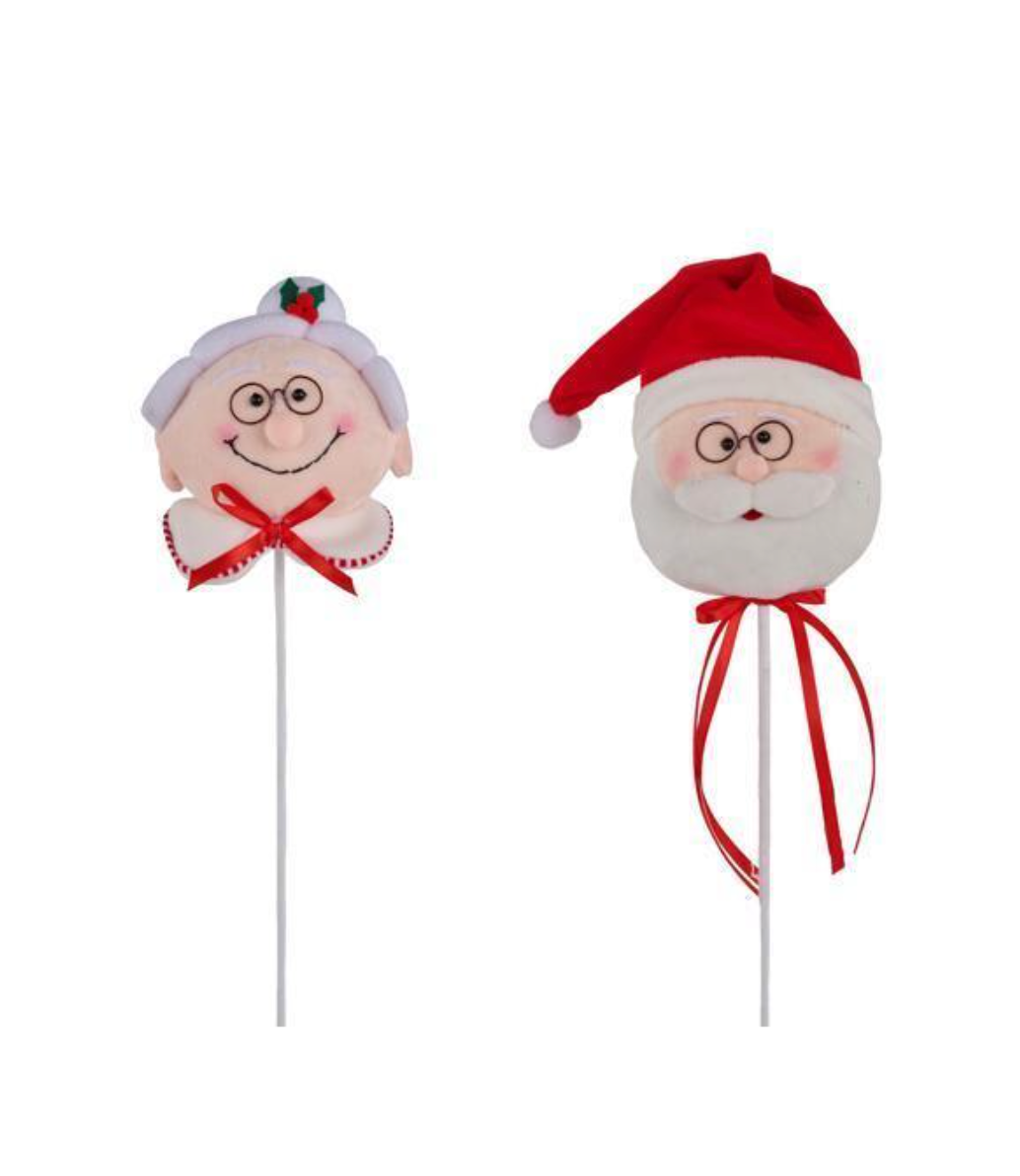 Christmas Carousel Collection - 15"L MR. / MRS. CLAUS PICK - SET OF 2