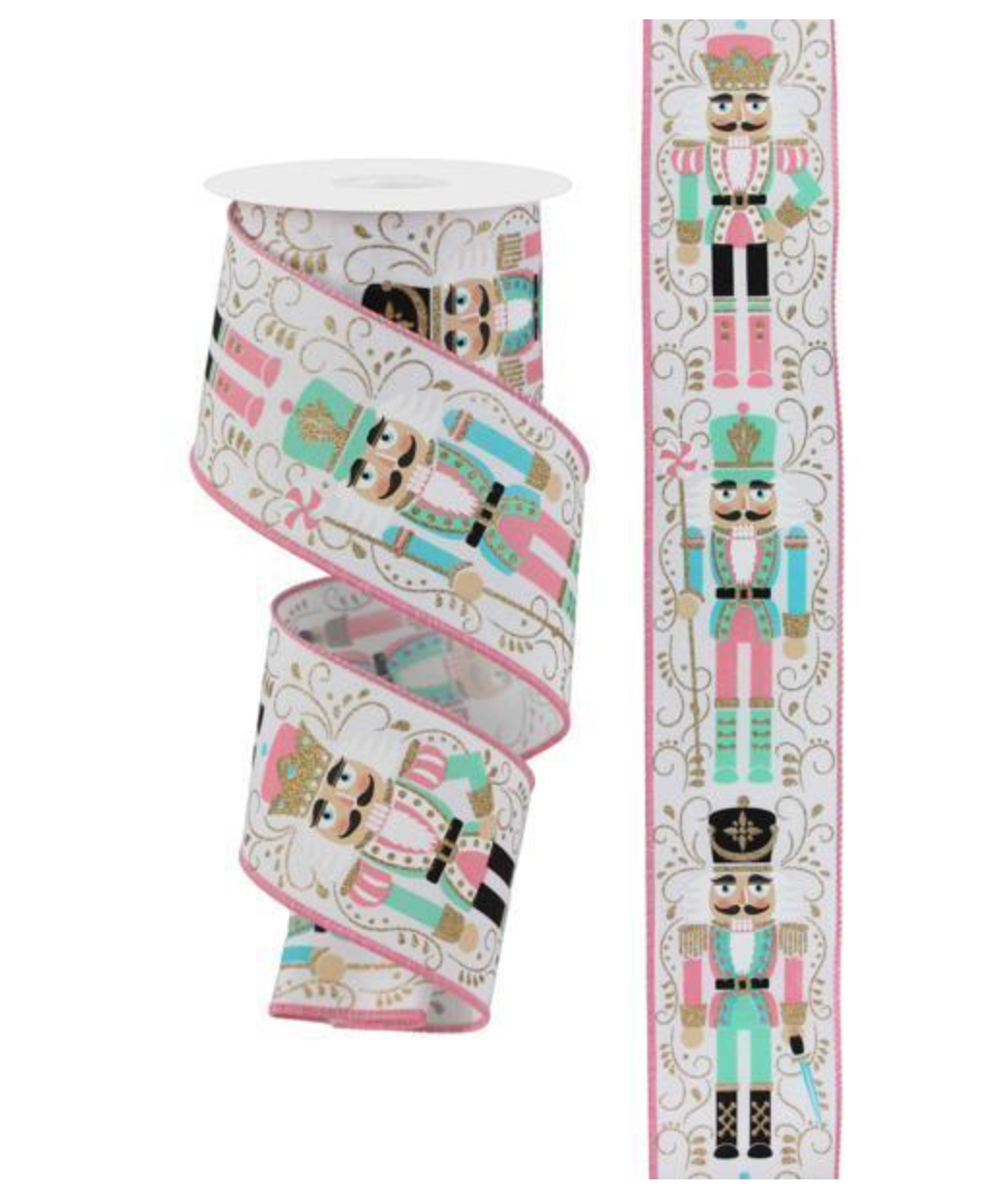 Santa's Sweet Shoppe Collection - 2.5" X 10YD NUTCRACKERS MINT RIBBON