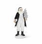 ROYAL COURT - 13" Black Velvet Resin Santa