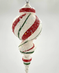 Candy Cane Lane - 10" BEADED STRIPED FINIAL ORNAMENT
