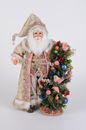 19" PINK Lighted Victorian Elegance Santa