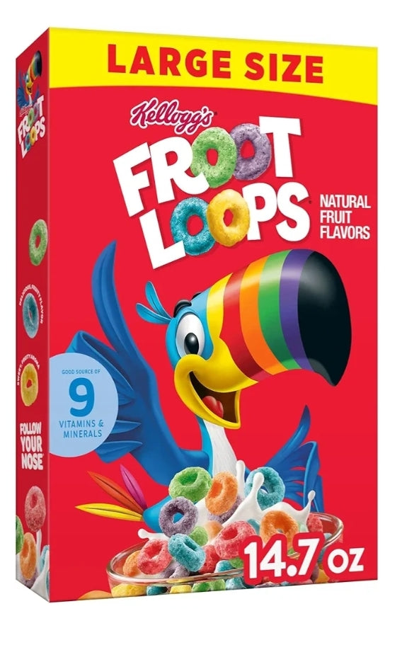 FROOT LOOPS CEREAL LARGE SIZE 13.2oz 10pk