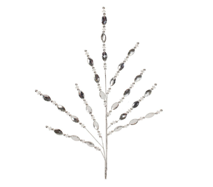 Bead Spray 33.5"H Silver