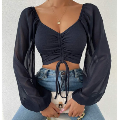 Womens Bell Sleeve Summer Top