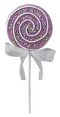 13.75"L GLITTER LOLLIPOP-choose 1 Pink, Blue, Lime, Lavendar