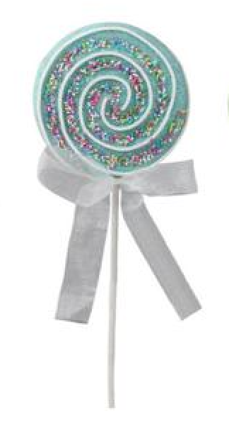 13.75"L GLITTER LOLLIPOP-choose 1 Pink, Blue, Lime, Lavendar