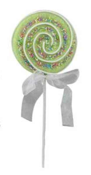 13.75"L GLITTER LOLLIPOP-choose 1 Pink, Blue, Lime, Lavendar