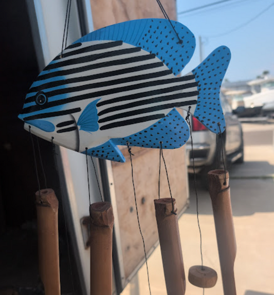 Wooden Fish Wind Chime (Multiple Colors)