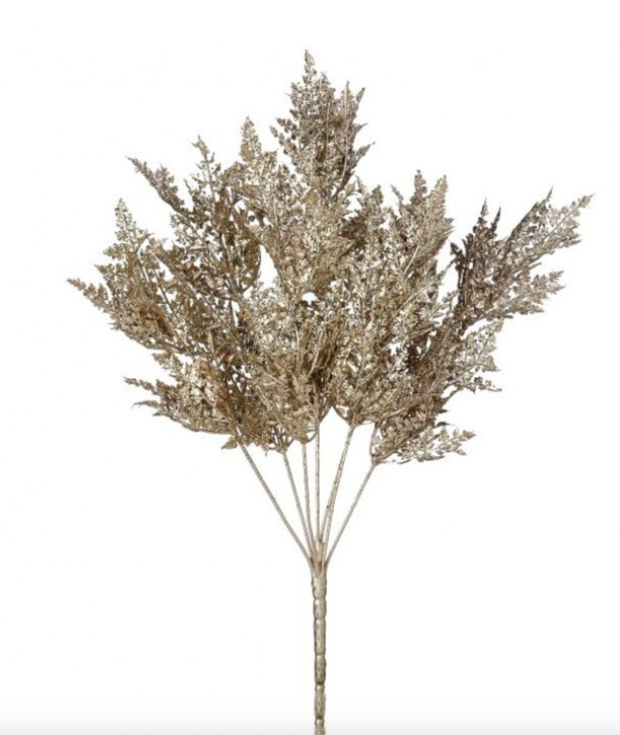 18"WINTER GLITTER FERN BUSH (PLATINUM)