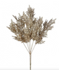 18"WINTER GLITTER FERN BUSH (PLATINUM)