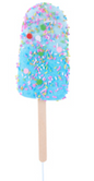 11.5"L SPRINKLES/CONFETTI POPSICLE PICK 4 ASST LAV, BLU, PNK, YLW, PICK ONE
