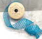 2.5" x 10yds metallic diamond stretch tinsel, teal