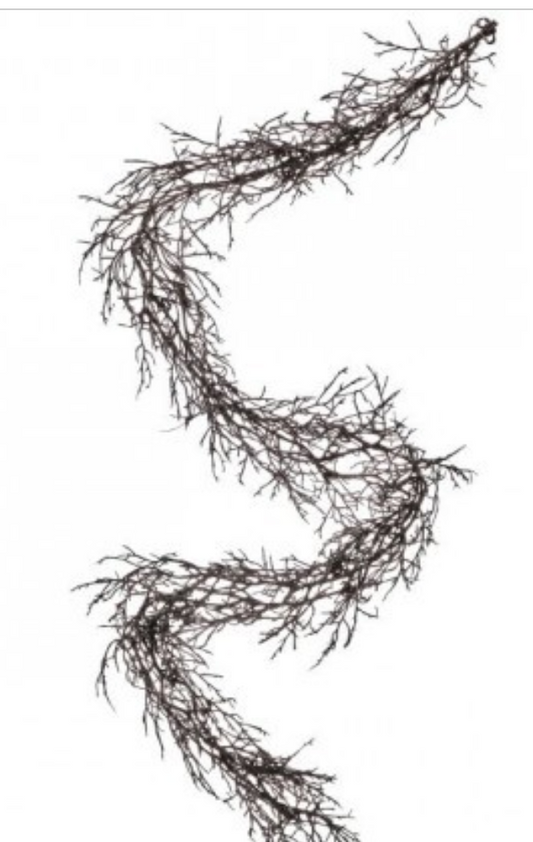 72" GLITTER BRANCH GARLAND Black