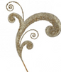 26" METAL ACANTHUS  SCROLL GLITTER SPRAY