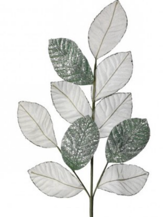 29" SHEER W/GLITTER MAGNOLIA SPRAY MINT GREEN