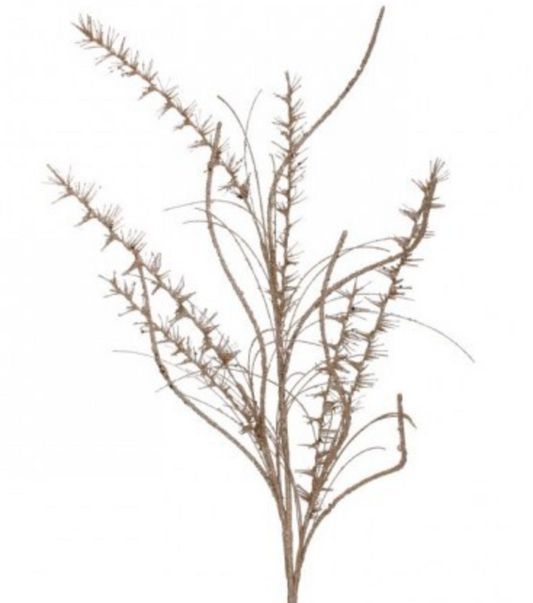 35" GLITTER/MICA MINI LEAF/GRASS SPRAY CHAMPAGNE