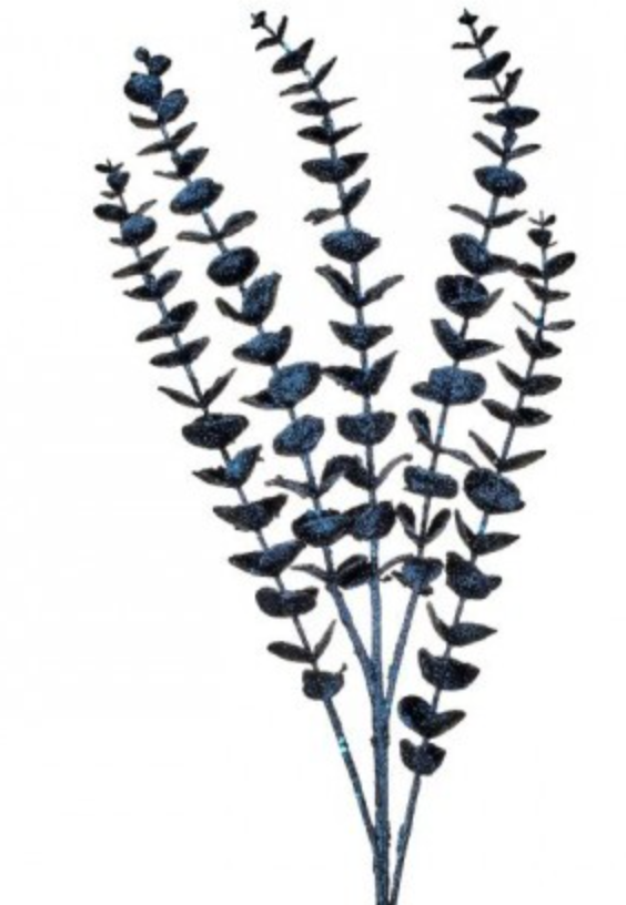 33" GLITTER EUCLYPTUS STEM BLUE