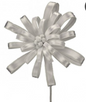 19" GLIITER EDGE PETAL BLOSSOM STEM WHITE