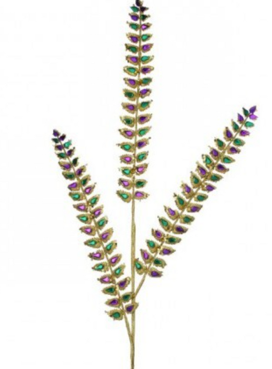 34" JEWELED LONG LEAF SPRAY