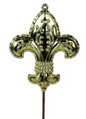 4"HX3.5"L SHINY FLEUR DE LIS PICK 3 ASST MARDI GRAS