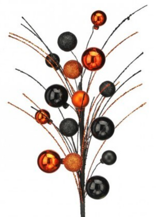 20" GLITTER VP HALLOWEEN BALL SPRAY Orange/Black