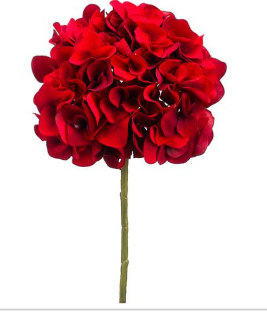 18" Red Velvet Hydrangea Spray
