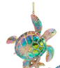 Christmas Ornament - Coastal Electroplated Sea Turtle Holiday Decor