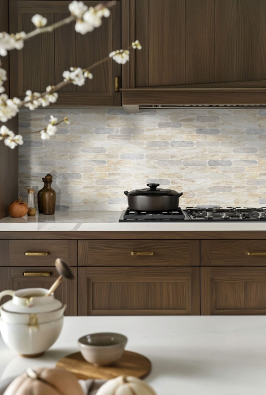 Angora Ellipse Polished Tile