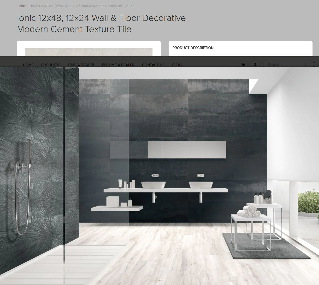 Ionic Porcelain Tile – Modern Cement Texture | Wall & Floor