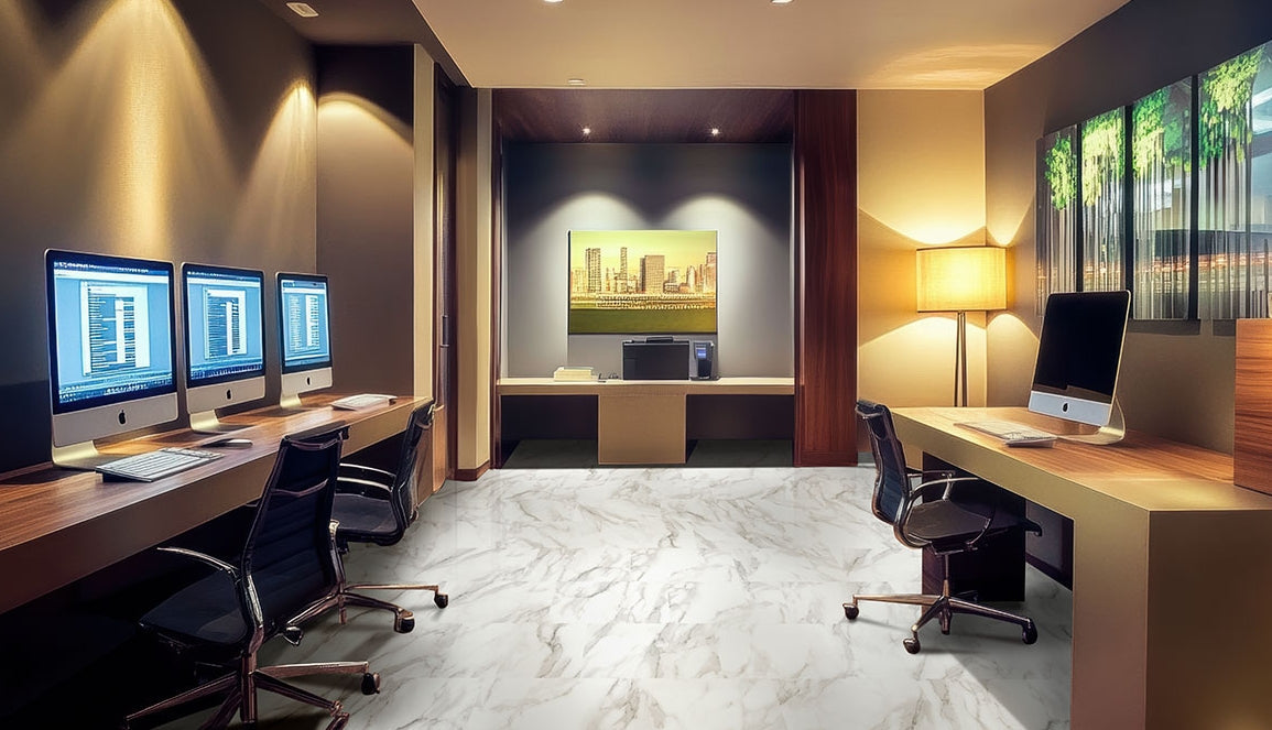 Trecento® Calacatta Venosa Gold® Luxury Vinyl Tile