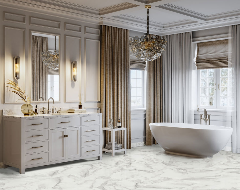 Trecento® Calacatta Venosa Gold® Luxury Vinyl Tile