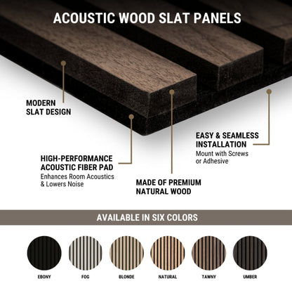 Blonde Acoustic Wood Slat Panels