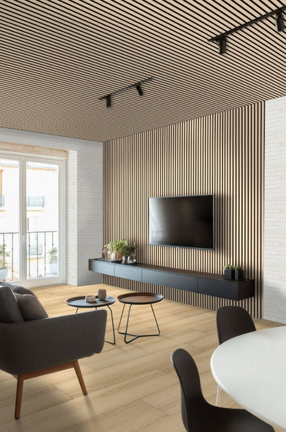 Blonde Acoustic Wood Slat Panels