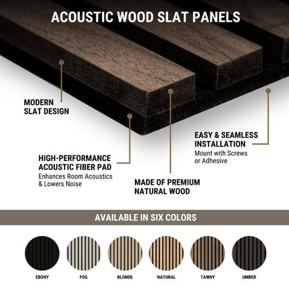 Fog Acoustic Wood Slat Panels