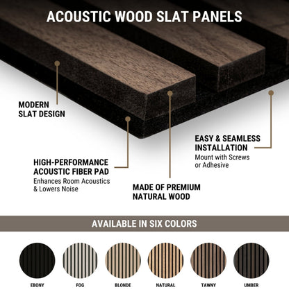 Natural Acoustic Wood Slat Wall Panels