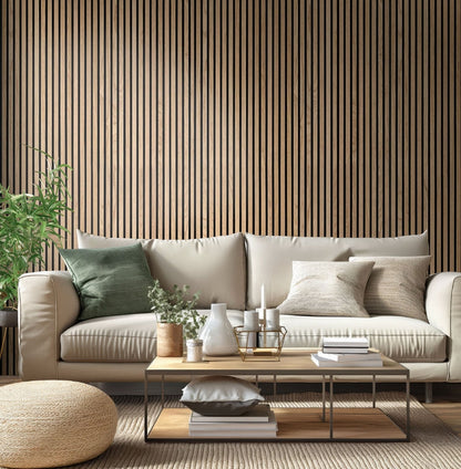 Natural Acoustic Wood Slat Wall Panels