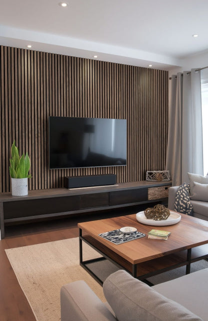 Tawny Acoustic Wood Slat Wall Panels