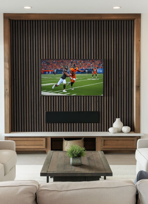 Umber Acoustic Wood Slat Wall Panels