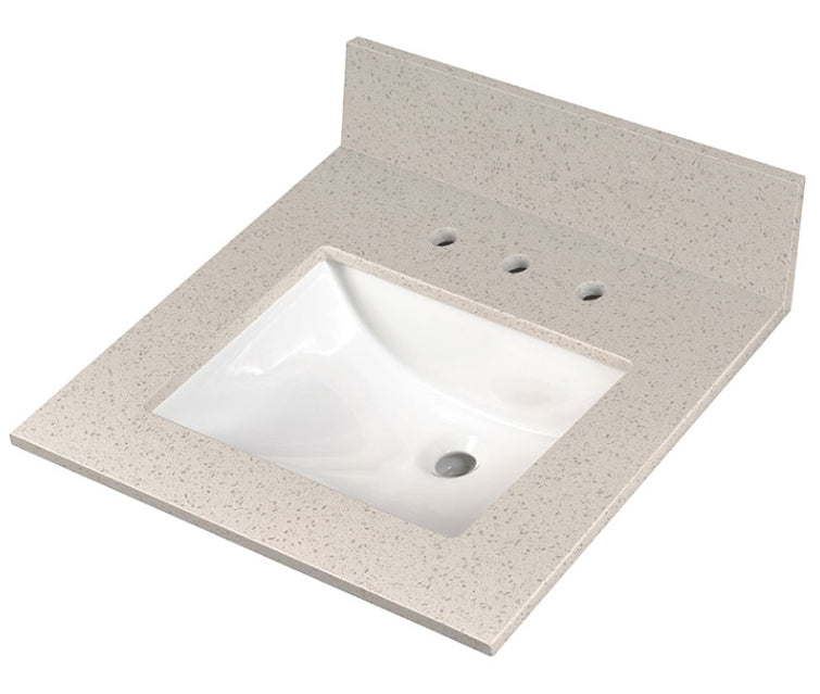 Iced White Vanity Top With Sink