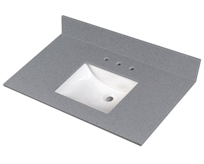 Sparkling Gray Vanity Top With Sink