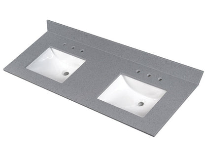 Sparkling Gray Vanity Top With Sink