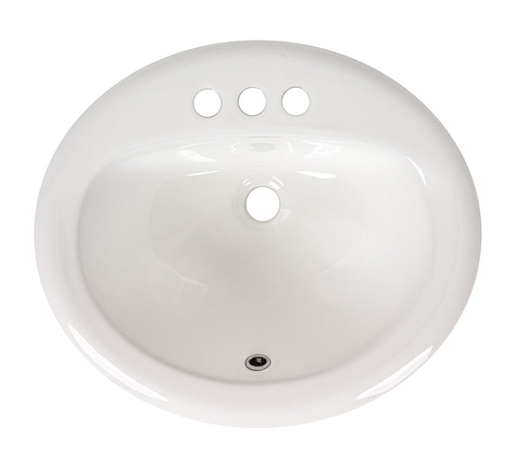 Overmount White Oval Sink 2118