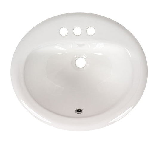 Overmount White Oval Sink 2118