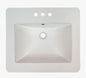 Overmount White Rectangle Sink 2118