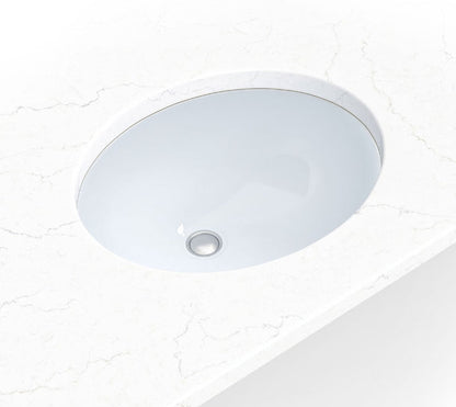 Undermount White Oval Porcelain Sink 1512