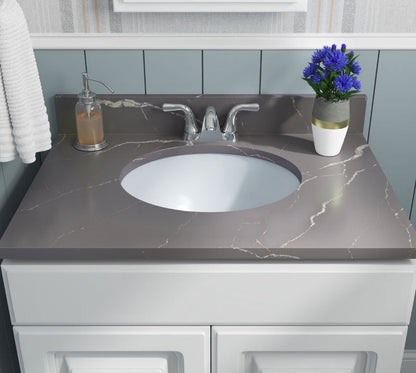 Undermount White Oval Porcelain Sink 1512