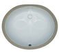 Undermount White Oval Porcelain Sink 1714