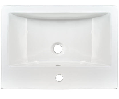 Overmount White Rectangle Porcelain 2417