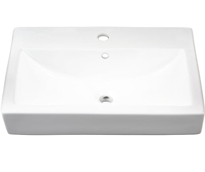 Overmount White Rectangle Porcelain 2417